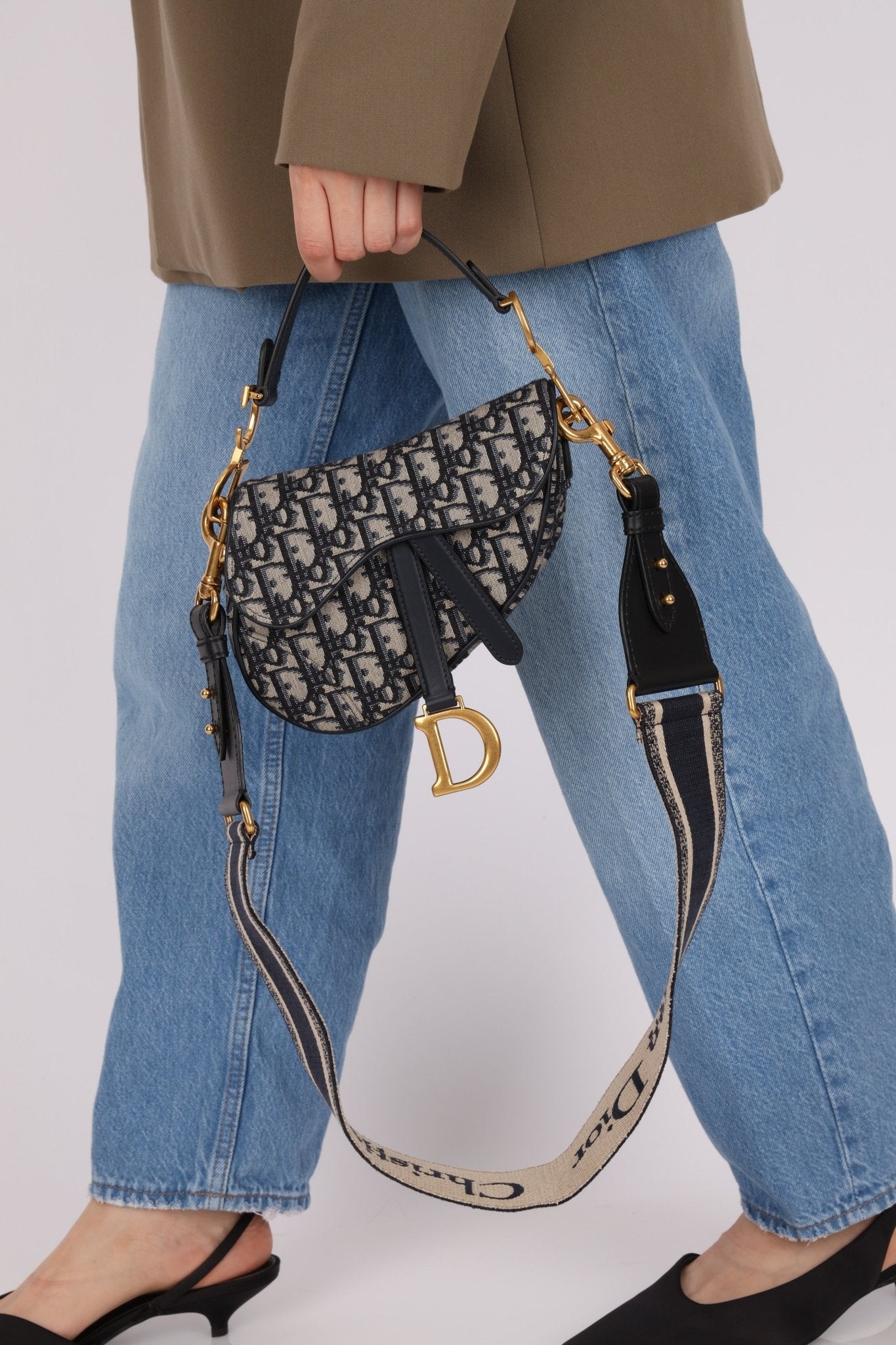 Dior 2020 Mini Oblique Saddle with Guitar Strap - FashioNica