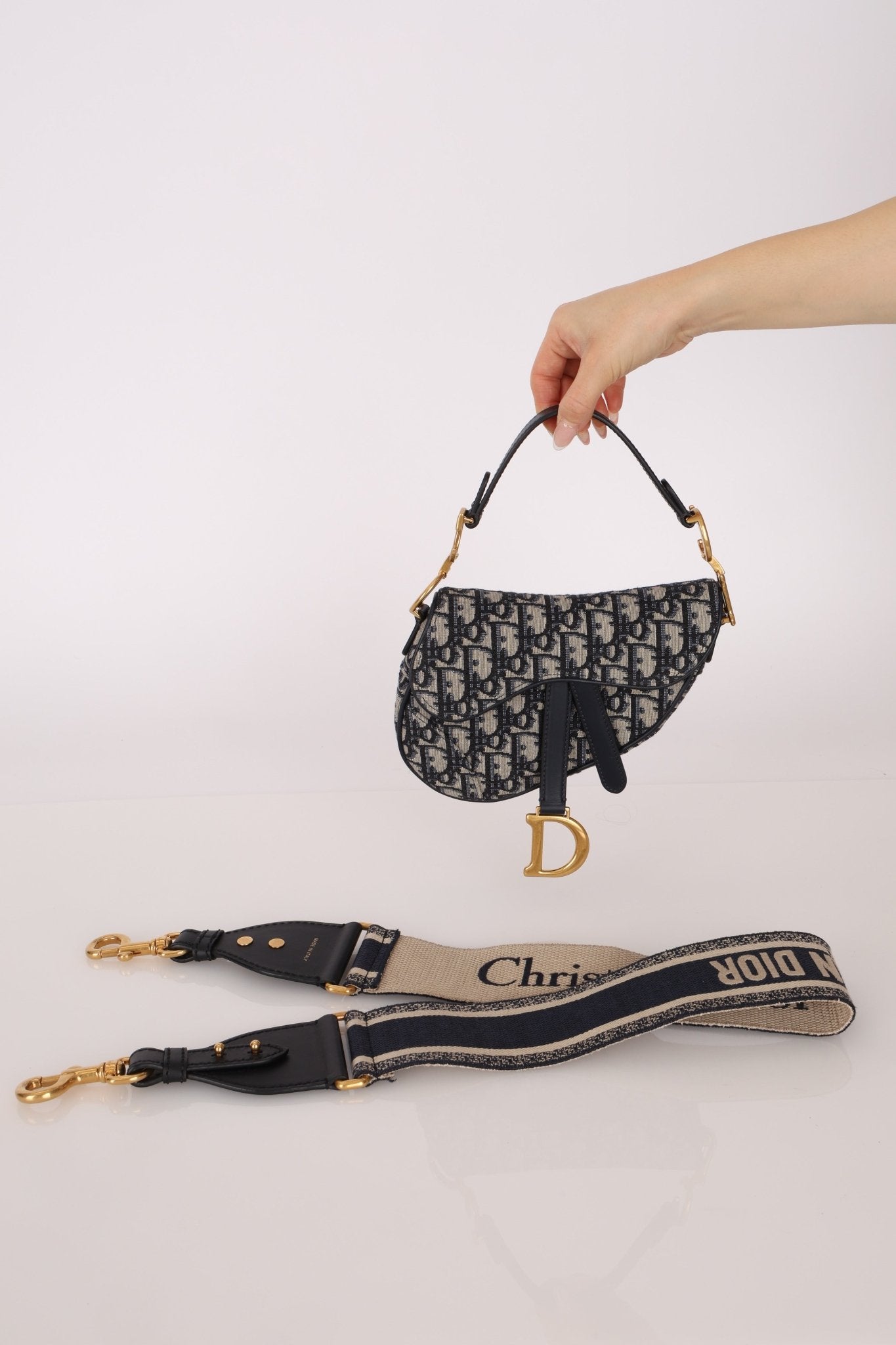 Dior 2020 Mini Oblique Saddle with Guitar Strap - FashioNica