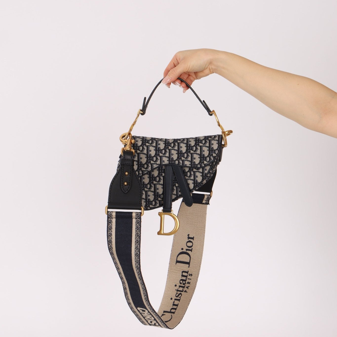 Dior 2020 Mini Oblique Saddle with Guitar Strap - FashioNica