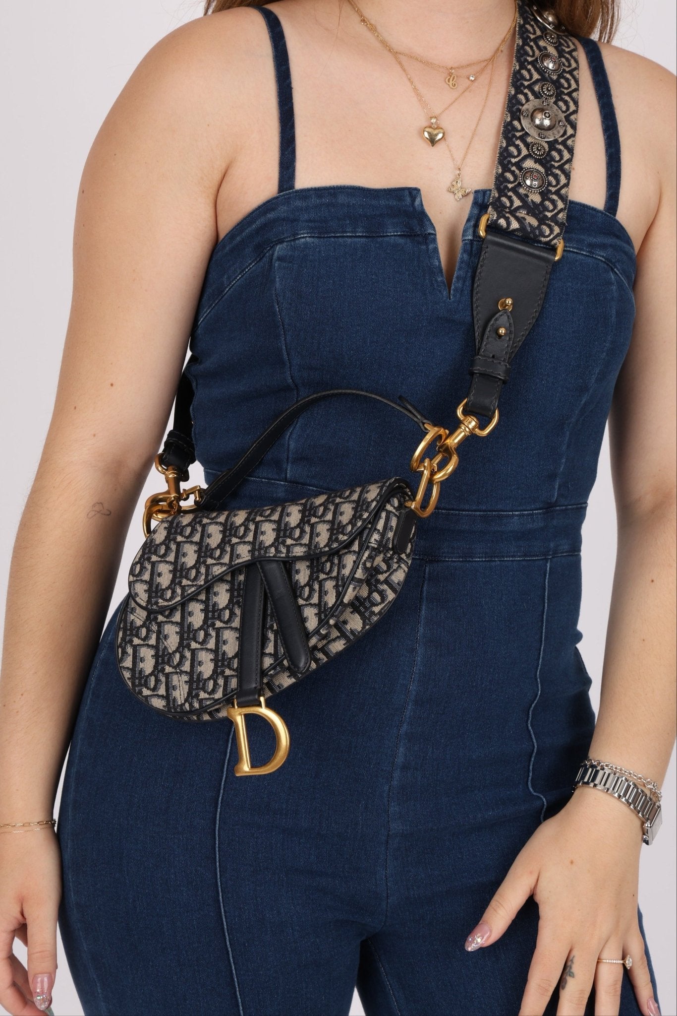 Dior 2020 Oblique Mini Saddle with Guitar Strap - FashioNica