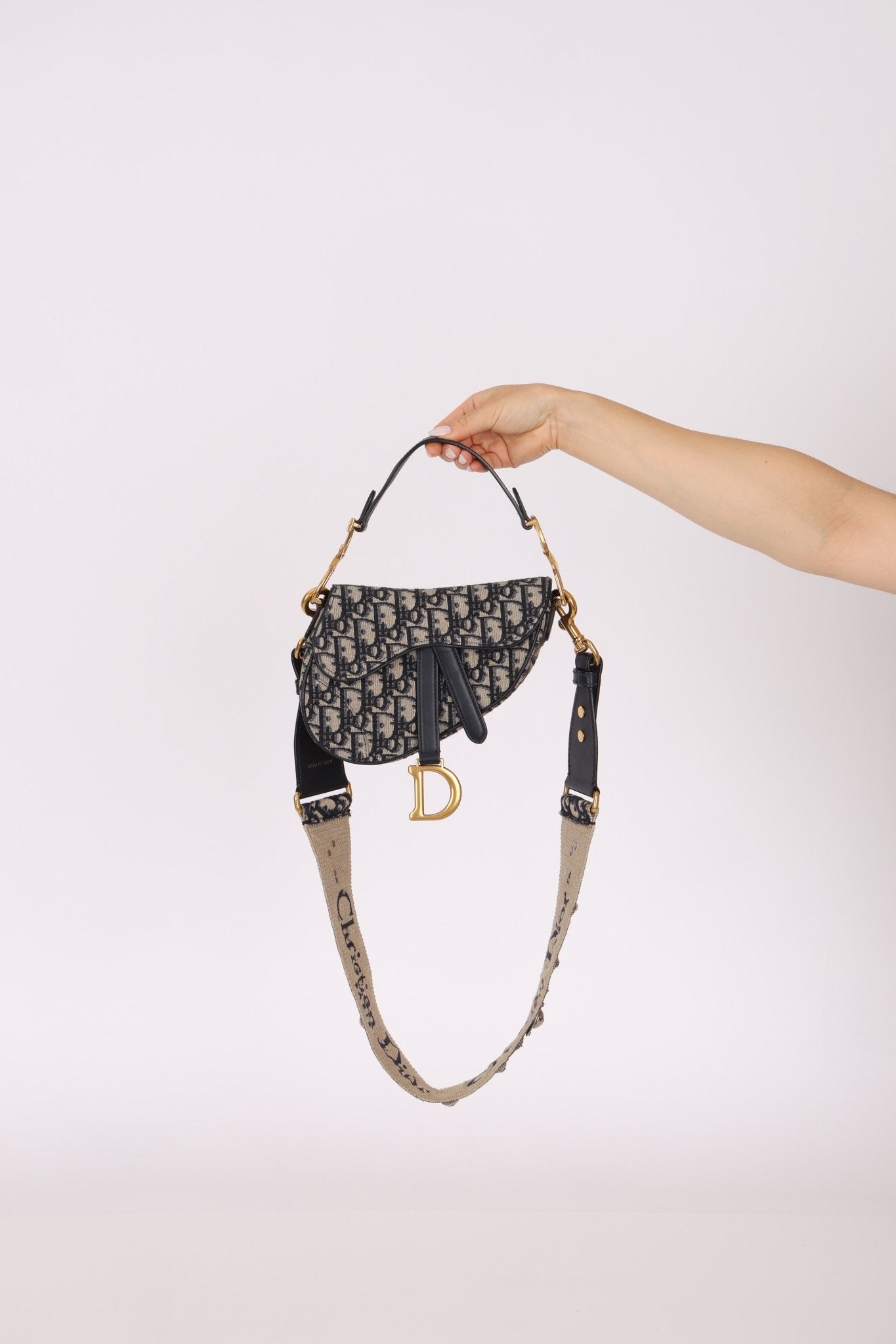 Dior 2020 Oblique Mini Saddle with Guitar Strap - FashioNica