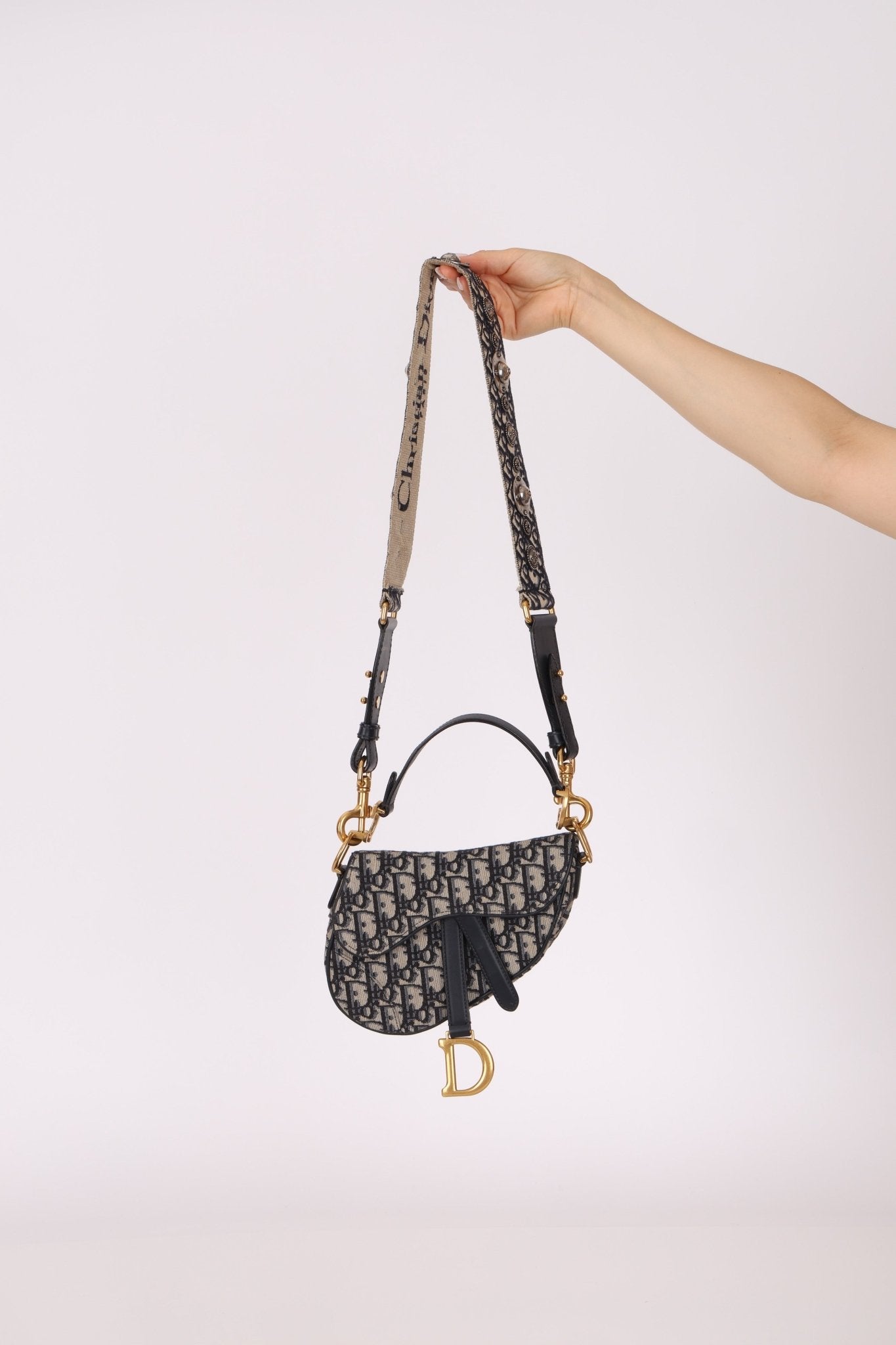 Dior 2020 Oblique Mini Saddle with Guitar Strap - FashioNica