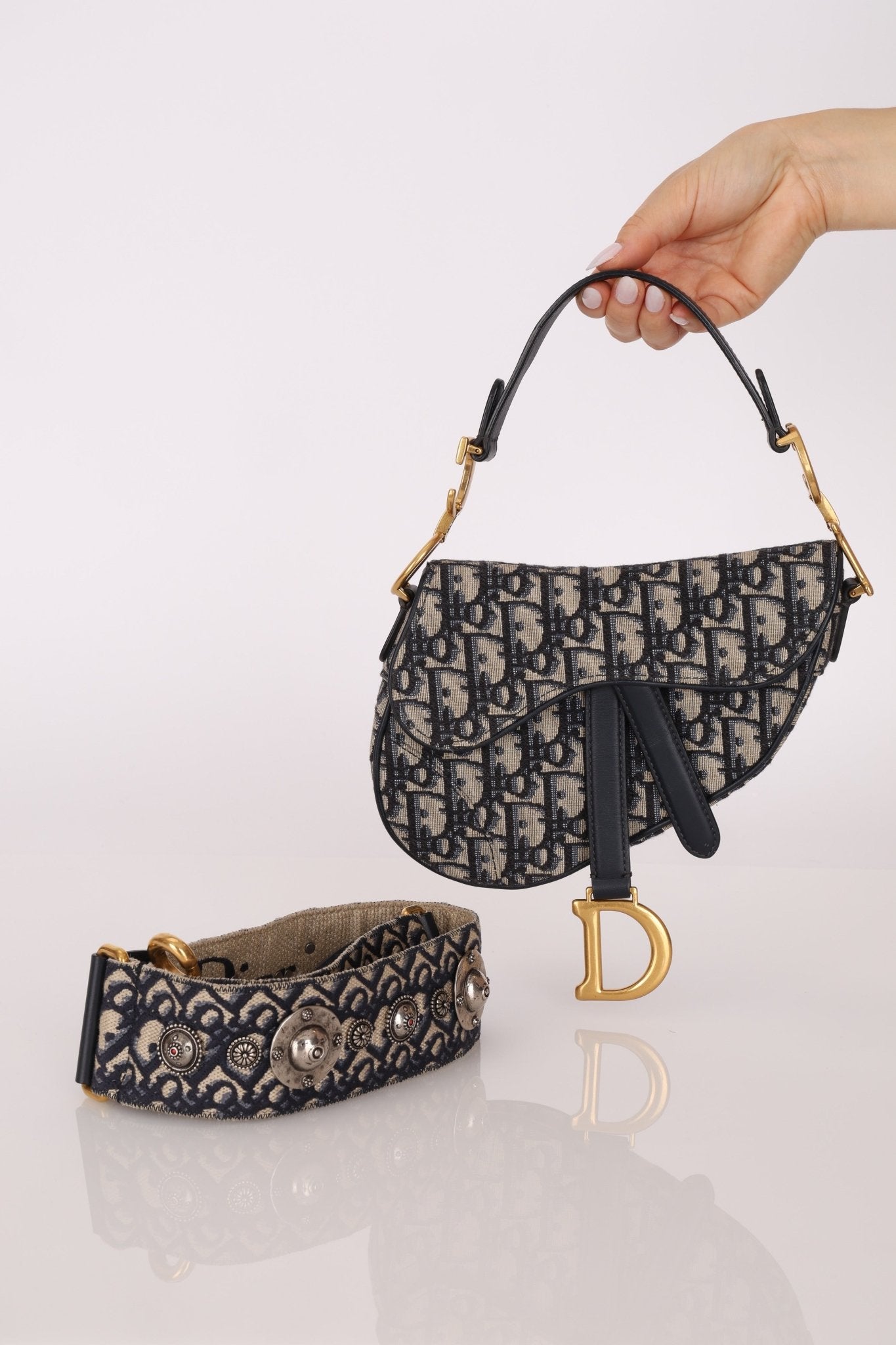 Dior 2020 Oblique Mini Saddle with Guitar Strap - FashioNica