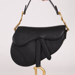 Dior 2021 Grained Calfskin Mini Saddle Bag w/ Guitar Strap - FashioNica