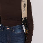 Dior 2021 Grained Calfskin Mini Saddle Bag w/ Guitar Strap - FashioNica