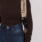 Dior 2021 Grained Calfskin Mini Saddle Bag w/ Guitar Strap - FashioNica