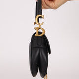 Dior 2021 Grained Calfskin Mini Saddle Bag w/ Guitar Strap - FashioNica