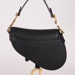 Dior 2021 Grained Calfskin Mini Saddle Bag w/ Guitar Strap - FashioNica