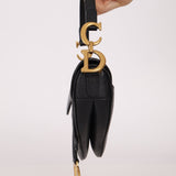 Dior 2021 Grained Calfskin Mini Saddle Bag w/ Guitar Strap - FashioNica