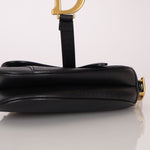 Dior 2021 Grained Calfskin Mini Saddle Bag w/ Guitar Strap - FashioNica