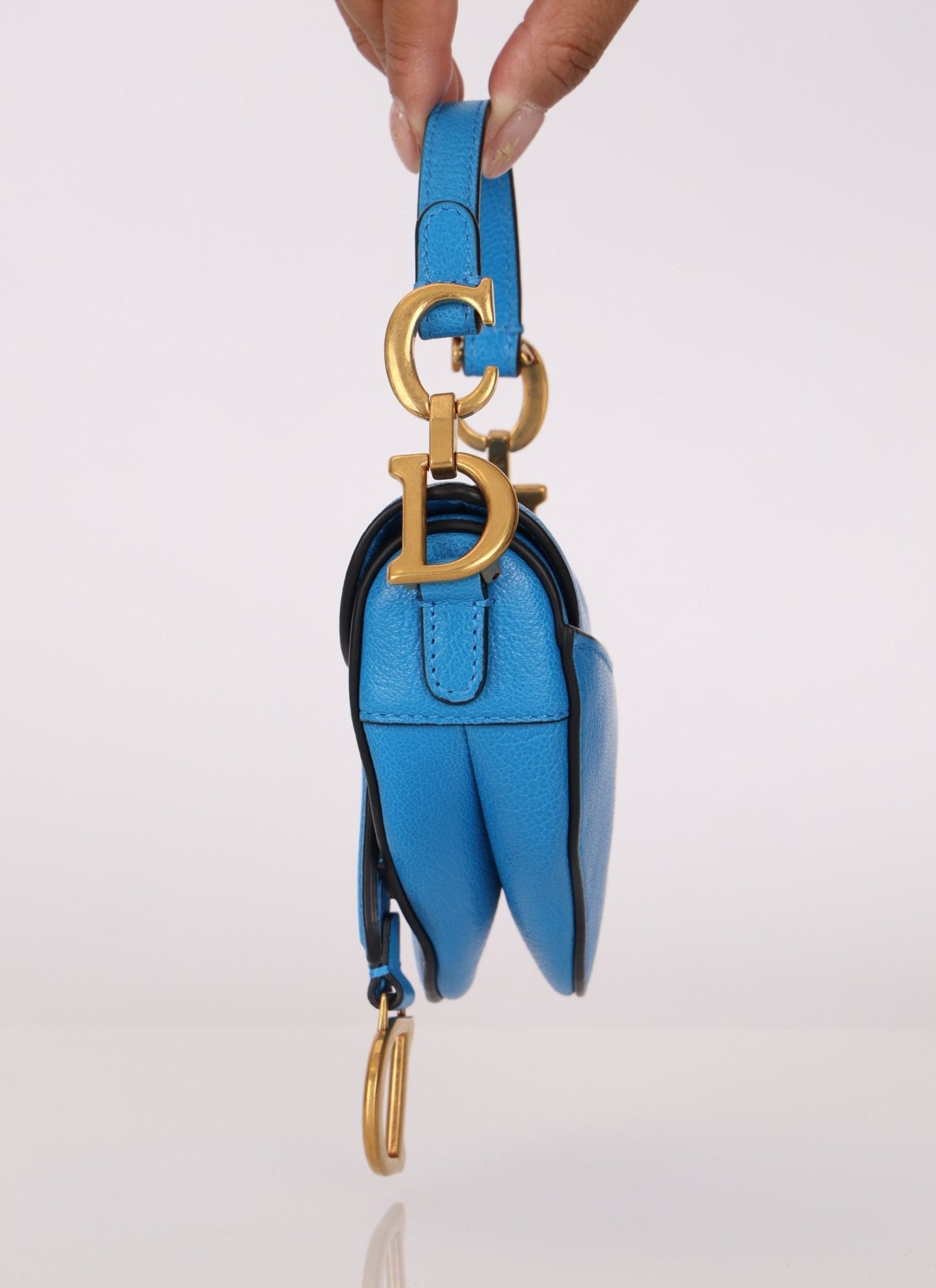 Dior 2022 Goatskin Micro Blue Saddle - FashioNica