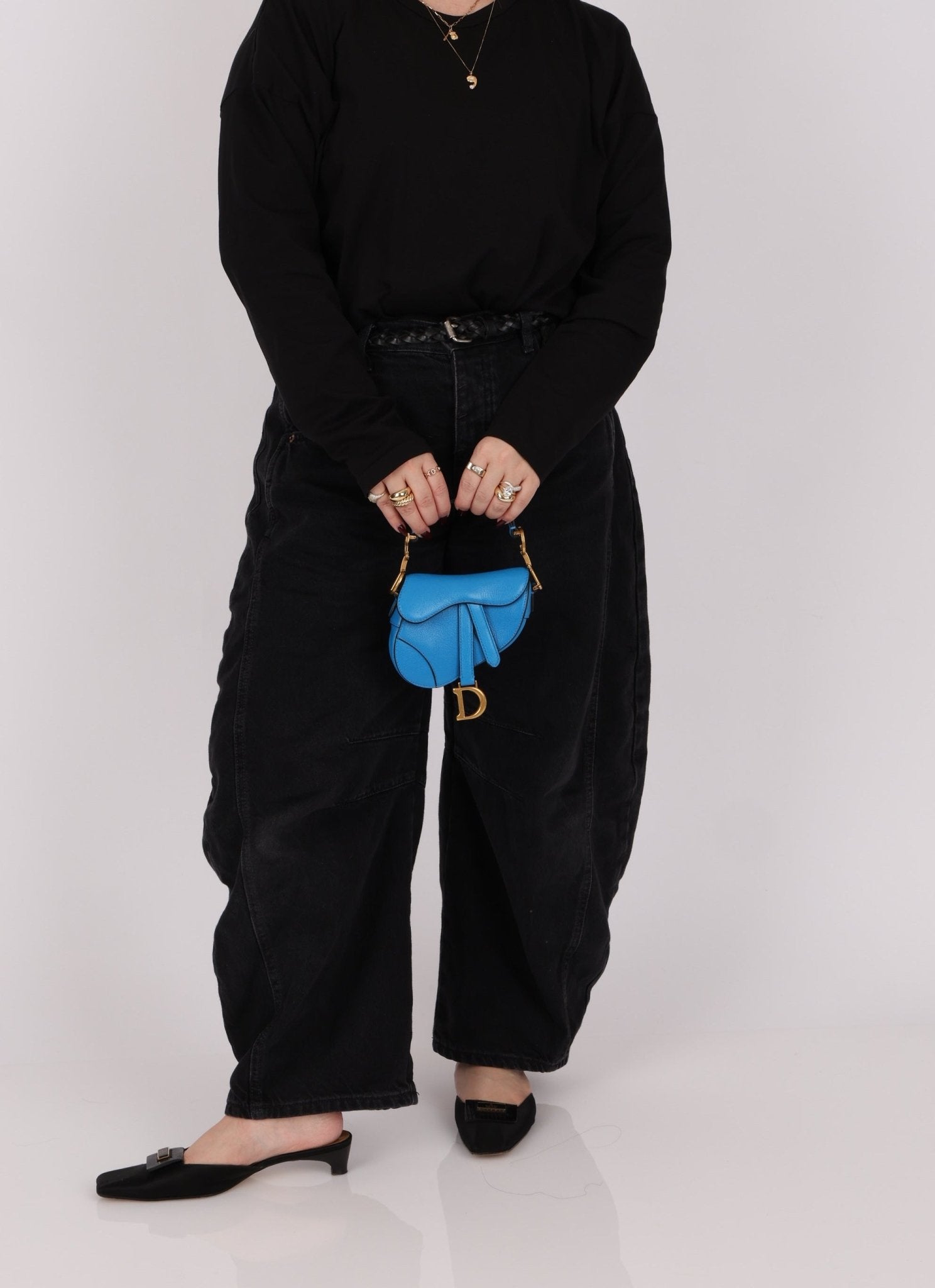 Dior 2022 Goatskin Micro Blue Saddle - FashioNica