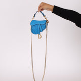 Dior 2022 Goatskin Micro Blue Saddle - FashioNica