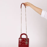 Dior 2022 Patent Cannage Chain Mini Lady - FashioNica
