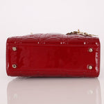 Dior 2022 Patent Cannage Chain Mini Lady - FashioNica