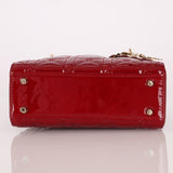 Dior 2022 Patent Cannage Chain Mini Lady - FashioNica