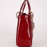 Dior 2022 Patent Cannage Chain Mini Lady - FashioNica