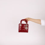 Dior 2022 Patent Cannage Chain Mini Lady - FashioNica