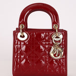 Dior 2022 Patent Cannage Chain Mini Lady - FashioNica