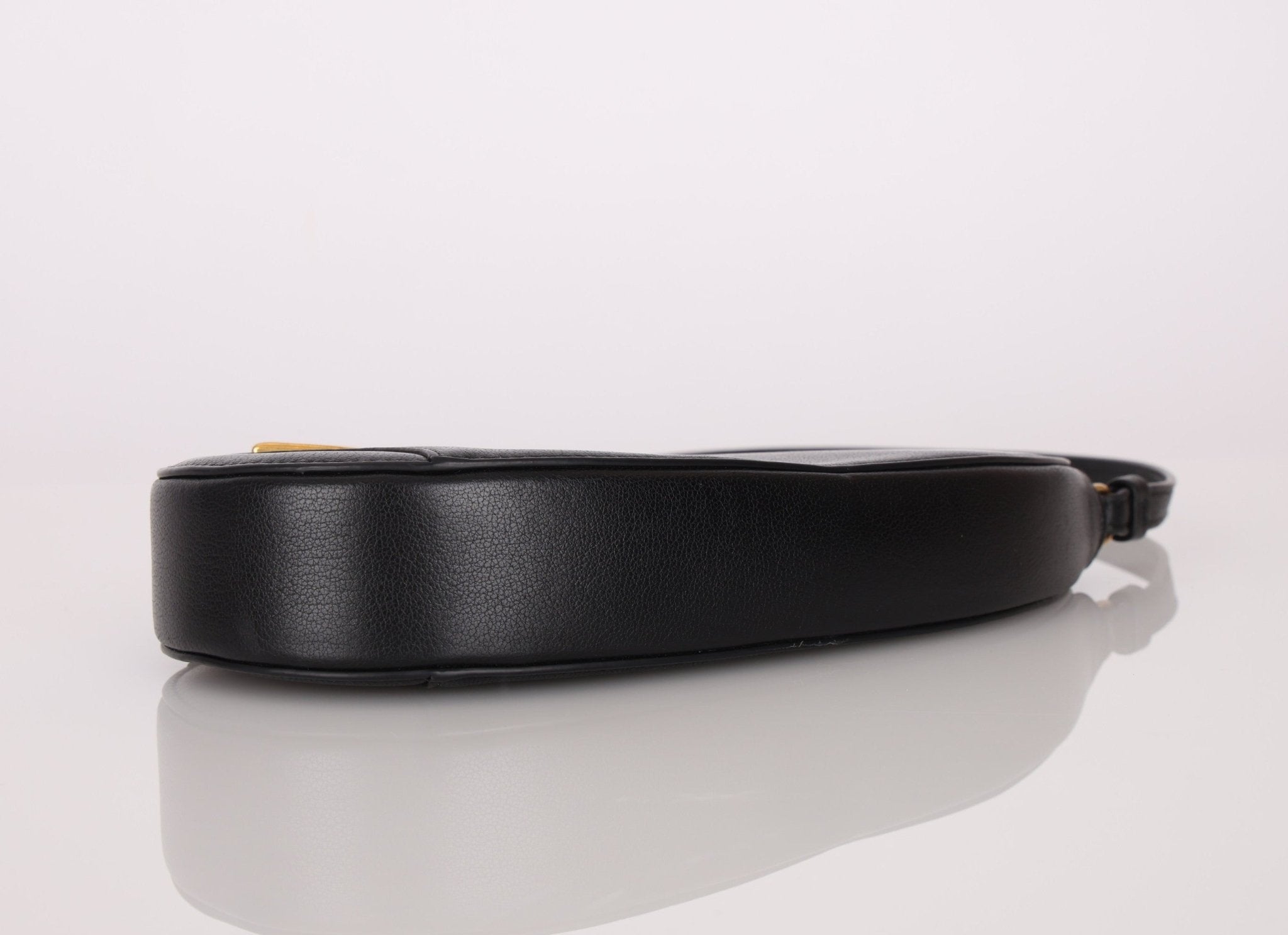 Dior 2023 Black Goatskin Saddle Rodeo Pochette - FashioNica