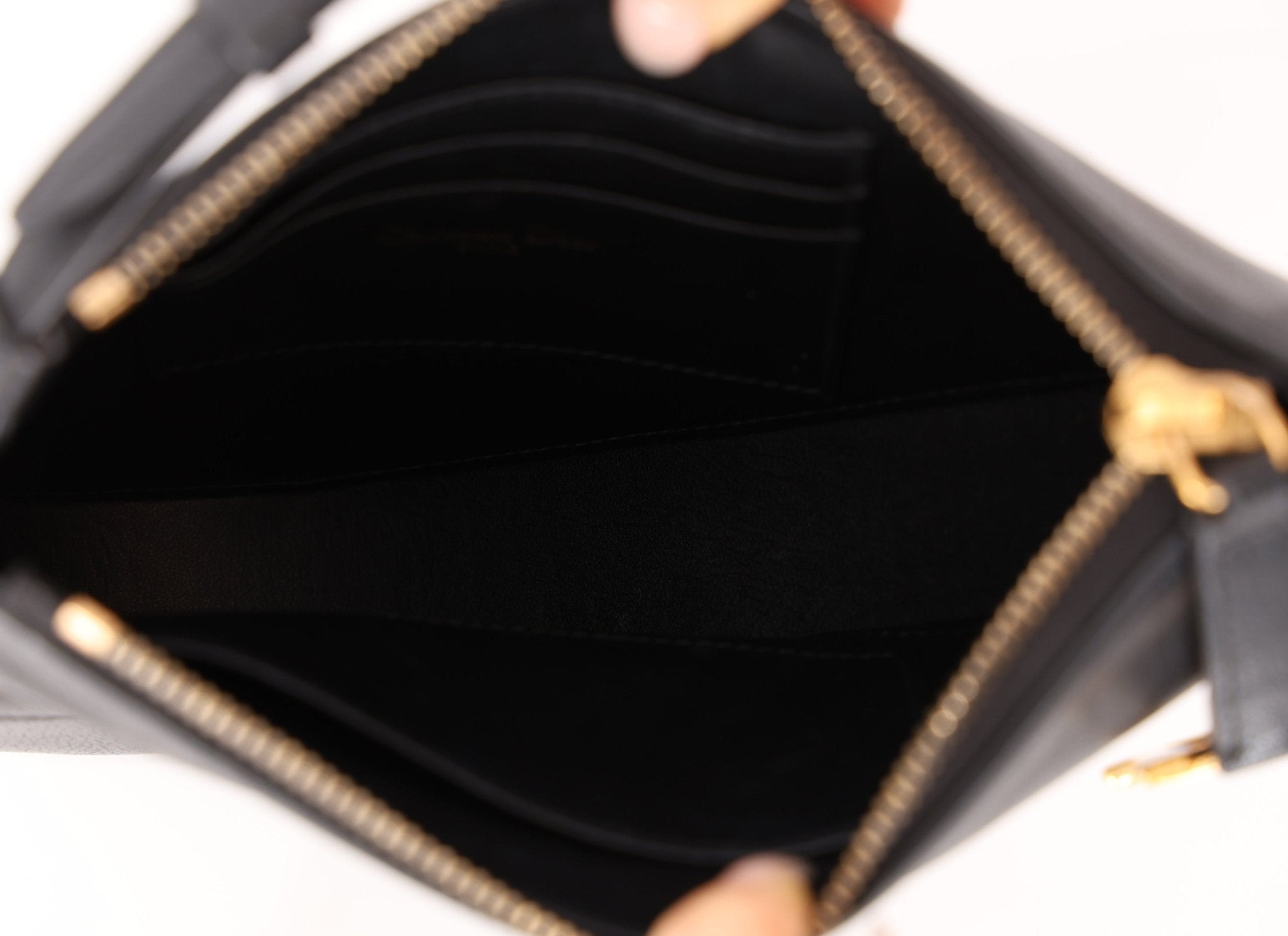 Dior 2023 Black Goatskin Saddle Rodeo Pochette - FashioNica