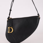 Dior 2023 Black Goatskin Saddle Rodeo Pochette - FashioNica