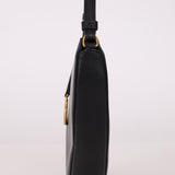 Dior 2023 Black Goatskin Saddle Rodeo Pochette - FashioNica