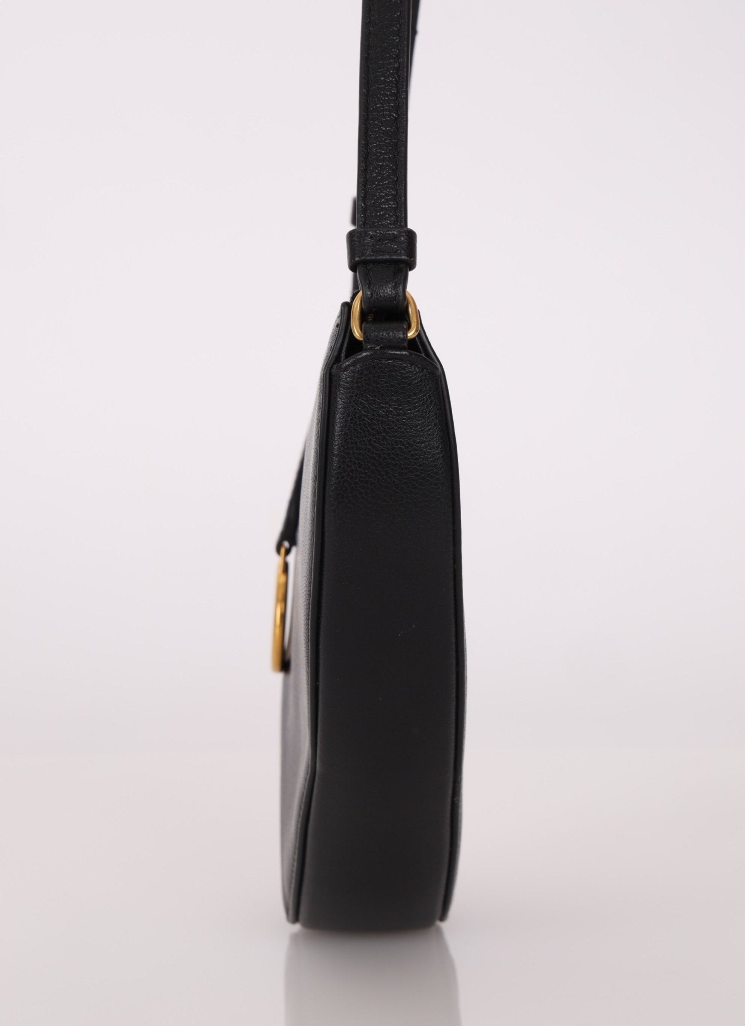 Dior 2023 Black Goatskin Saddle Rodeo Pochette - FashioNica