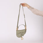 Dior 2023 Soft Grained Calfskin Mini Saddle Bag w/ Strap - FashioNica