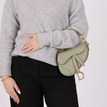 Dior 2023 Soft Grained Calfskin Mini Saddle Bag w/ Strap - FashioNica