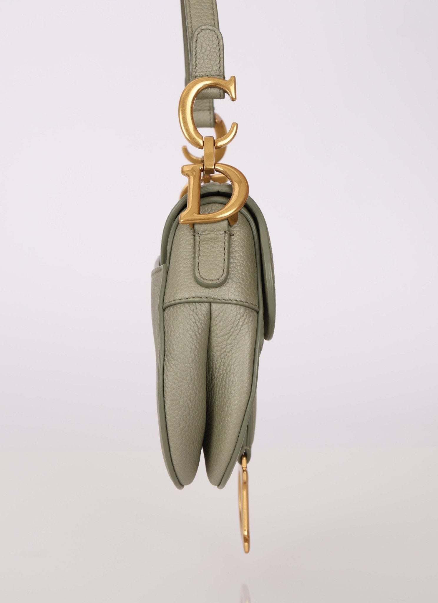 Dior 2023 Soft Grained Calfskin Mini Saddle Bag w/ Strap - FashioNica