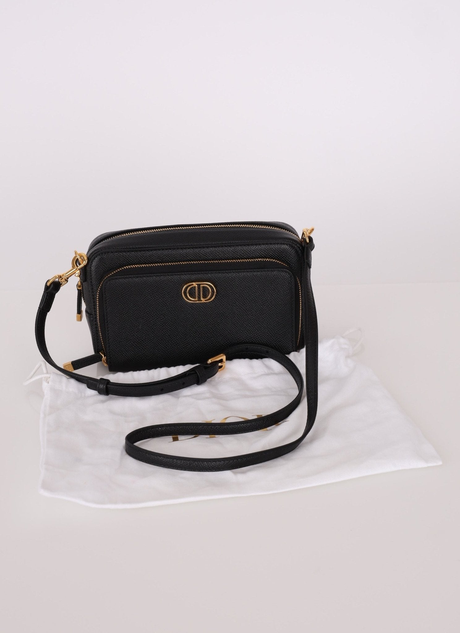 Dior 2024 Calfskin Caro Double Pouch Camera Bag - FashioNica