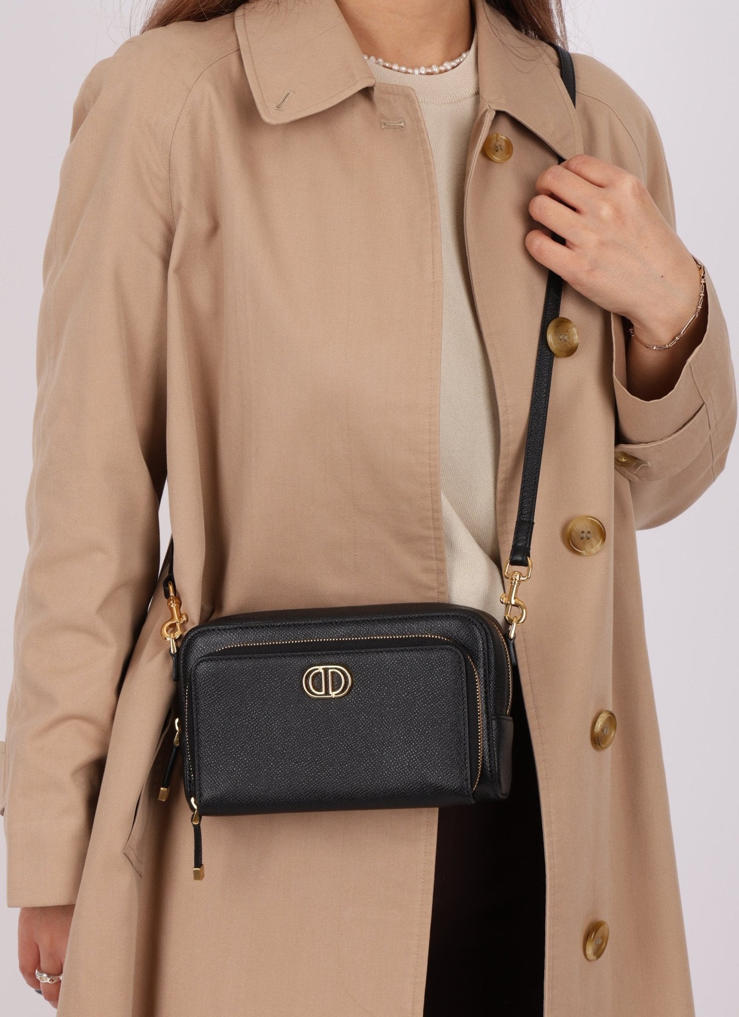 Dior 2024 Calfskin Caro Double Pouch Camera Bag - FashioNica