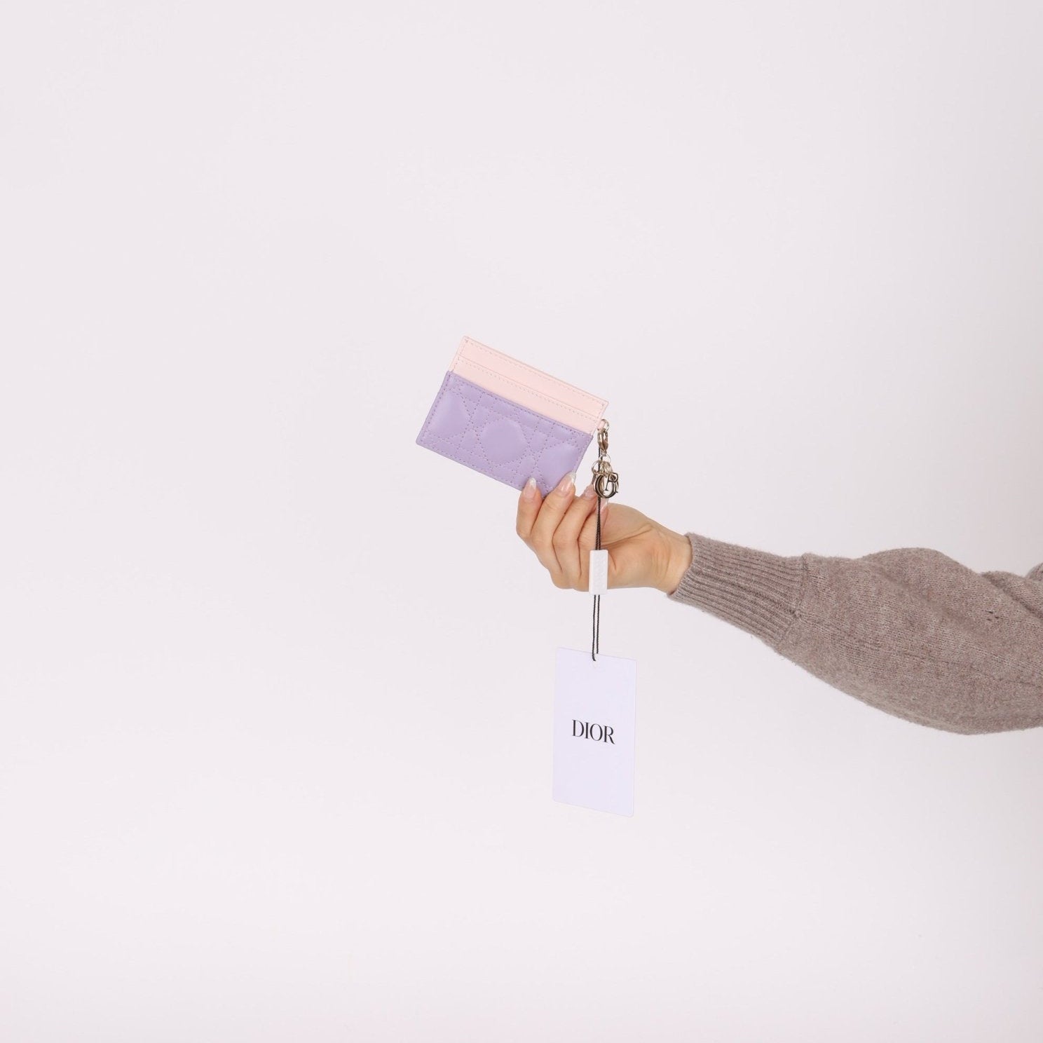 Dior 2024 Freesia Lilac Two - Tone Card Holder - FashioNica