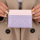 Dior 2024 Freesia Lilac Two - Tone Card Holder - FashioNica
