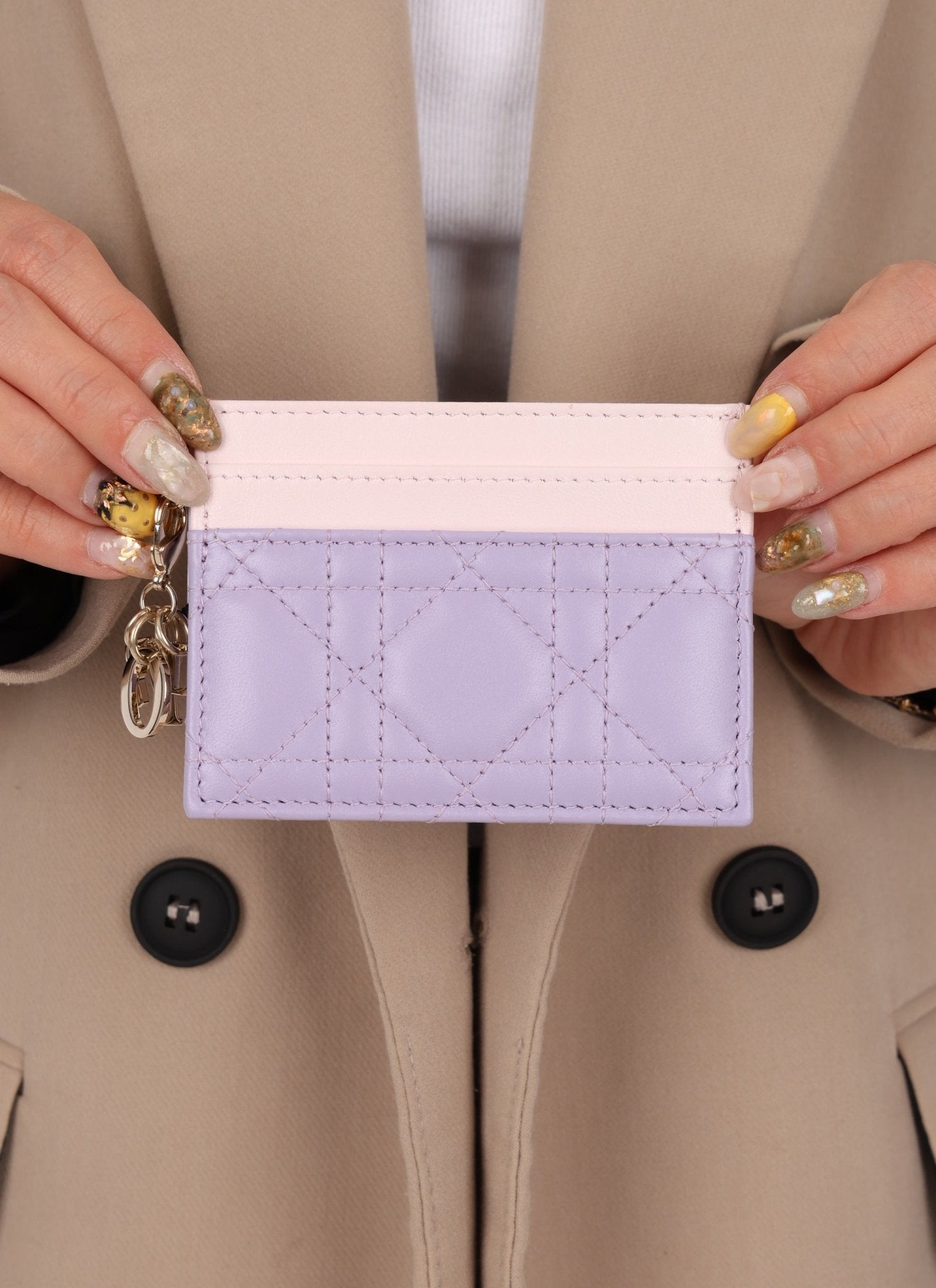 Dior 2024 Freesia Lilac Two - Tone Card Holder - FashioNica