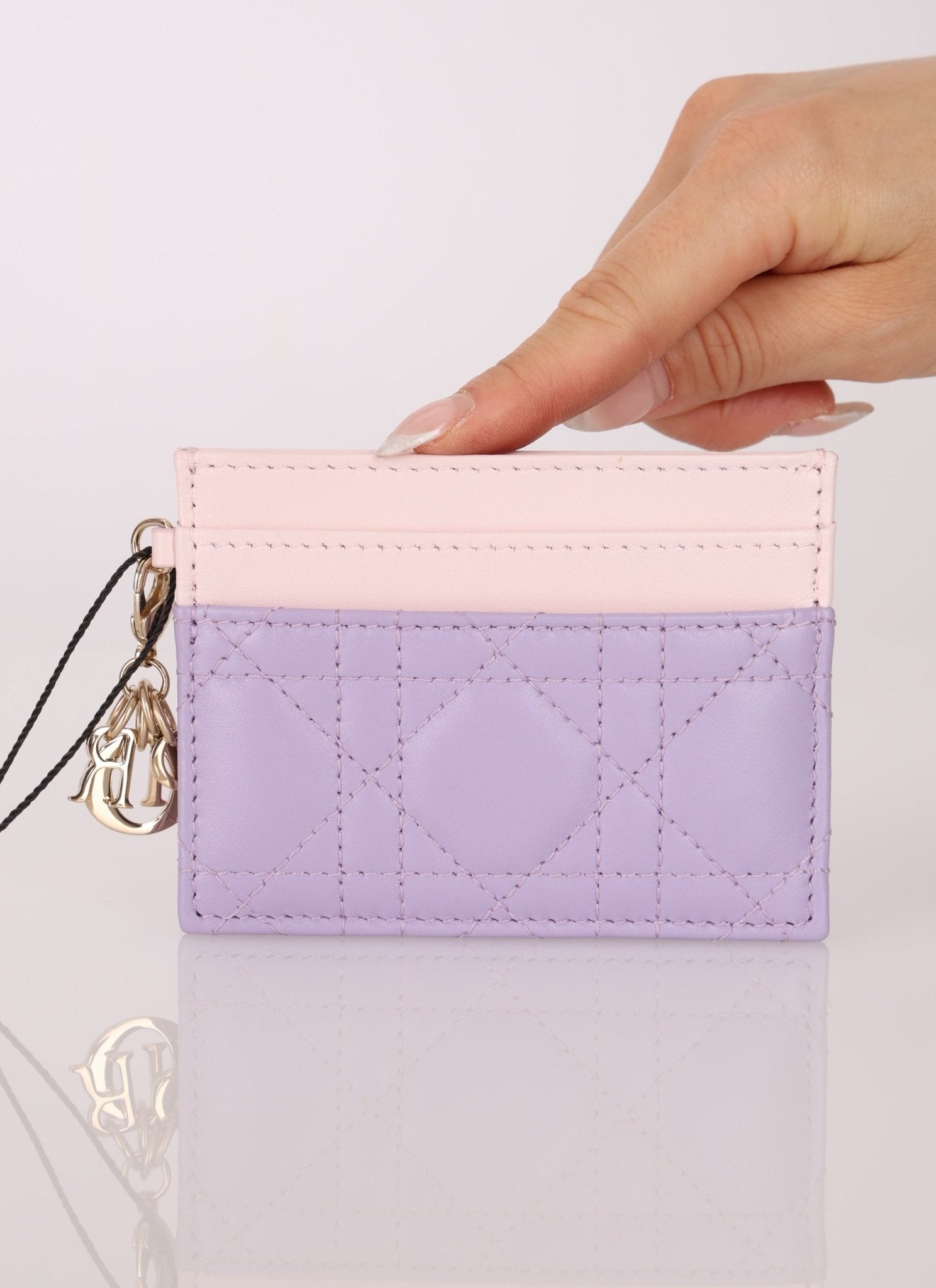 Dior 2024 Freesia Lilac Two - Tone Card Holder - FashioNica