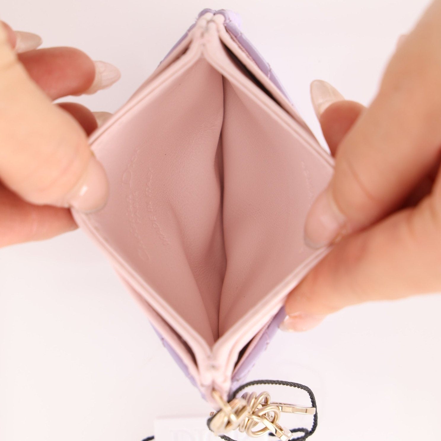 Dior 2024 Freesia Lilac Two - Tone Card Holder - FashioNica