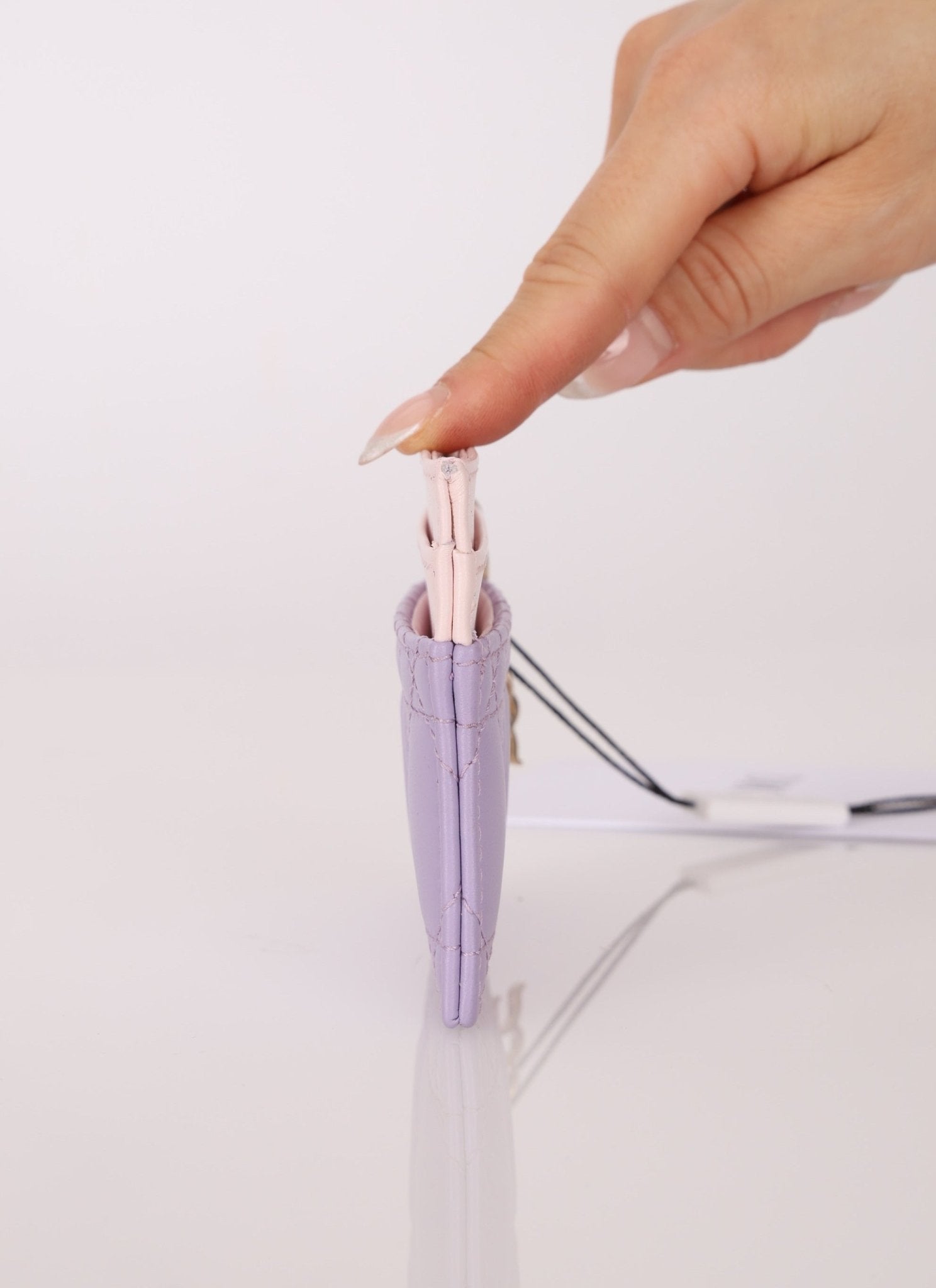 Dior 2024 Freesia Lilac Two - Tone Card Holder - FashioNica