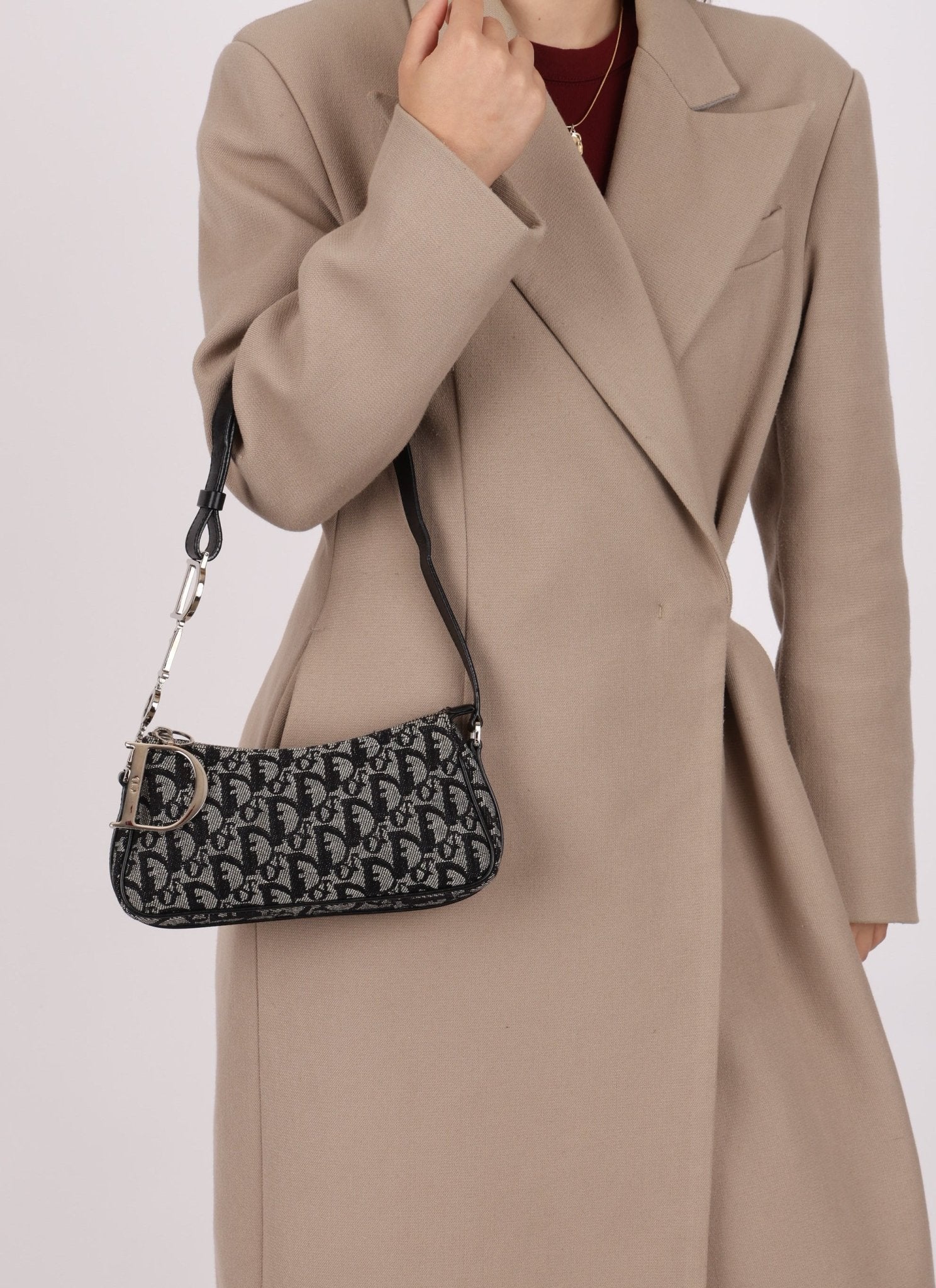 Dior Black Trotter Charm Pochette - FashioNica