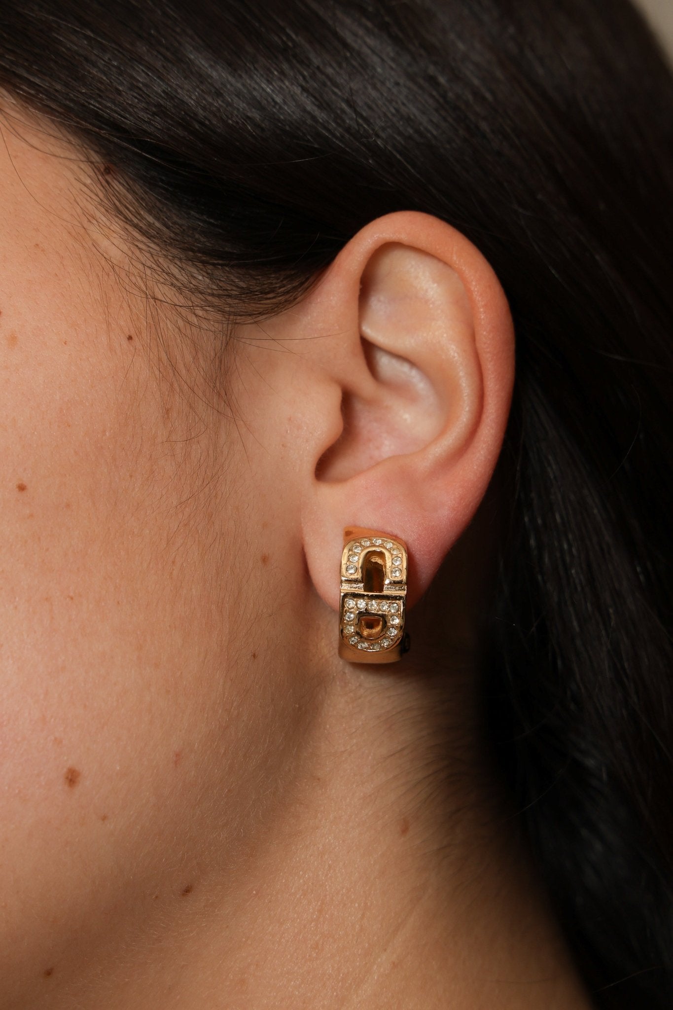 Dior CD Crystal Clip - On Earrings - FashioNica