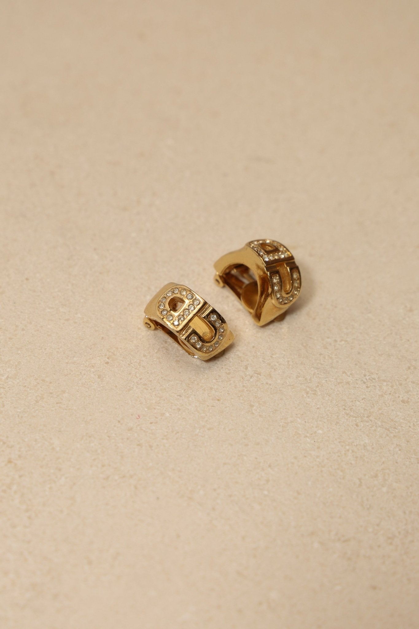 Dior CD Crystal Clip - On Earrings - FashioNica