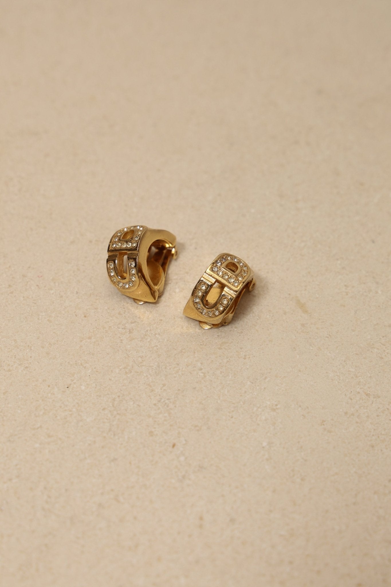 Dior CD Crystal Clip - On Earrings - FashioNica