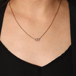 Dior CD Rhinestone Logo Pendant Necklace - FashioNica