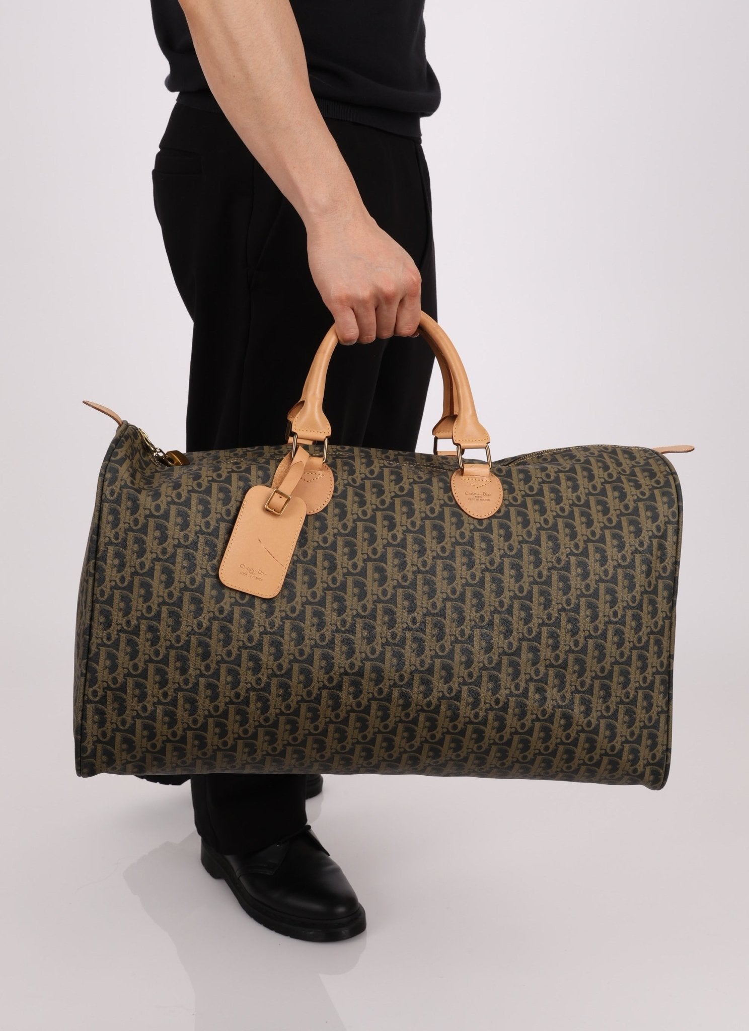 Dior Coated Canvas Trotter Weekender Duffel Bag - FashioNica