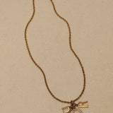 Dior Crystal Logo Charms Pendant Necklace - FashioNica