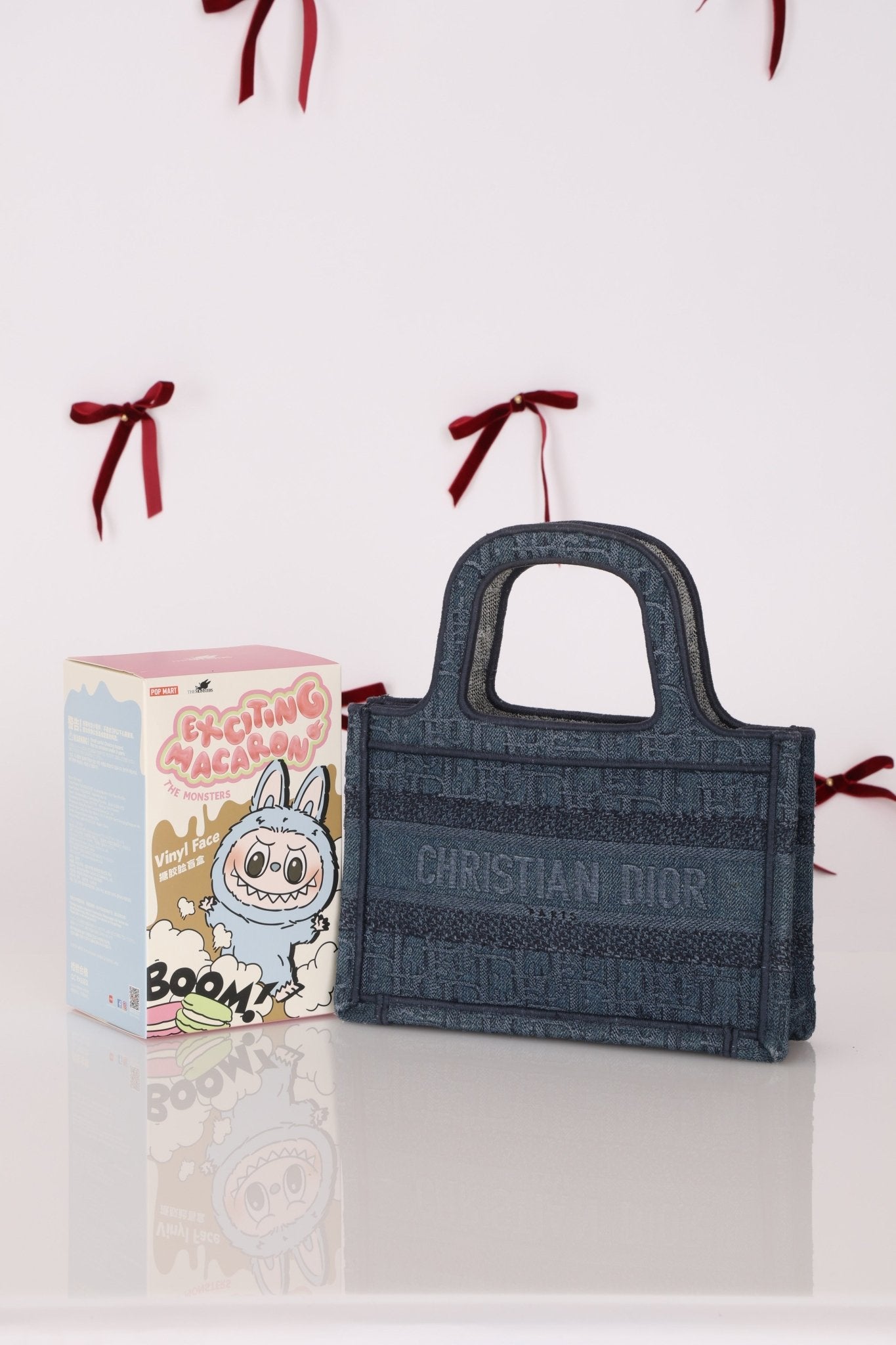 Dior Denim Oblique Mini Book Tote - FashioNica