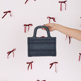 Dior Denim Oblique Mini Book Tote - FashioNica