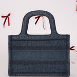 Dior Denim Oblique Mini Book Tote - FashioNica