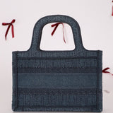 Dior Denim Oblique Mini Book Tote - FashioNica